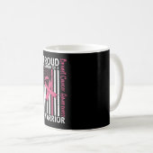 Mug Fière Mari D'Un Guerrier Sensibilisation Au Cancer (Devant droit)