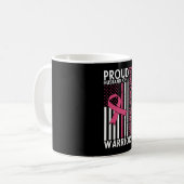 Mug Fière Mari D'Un Guerrier Sensibilisation Au Cancer (Devant gauche)
