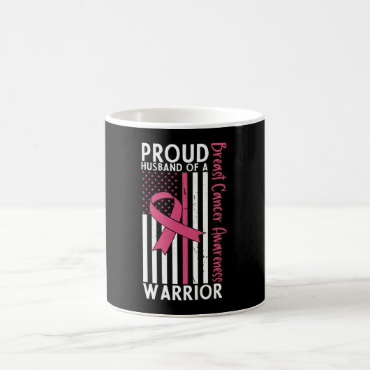 Mug Fière Mari D'Un Guerrier Sensibilisation Au Cancer (Centre)