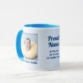 Mug Fière NANA Bleu Nouveau bébé garçon 2 photo (Devant gauche)