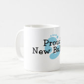 Mug Fière nouvelle empreinte de pied de bébé garçon Ba (Devant gauche)