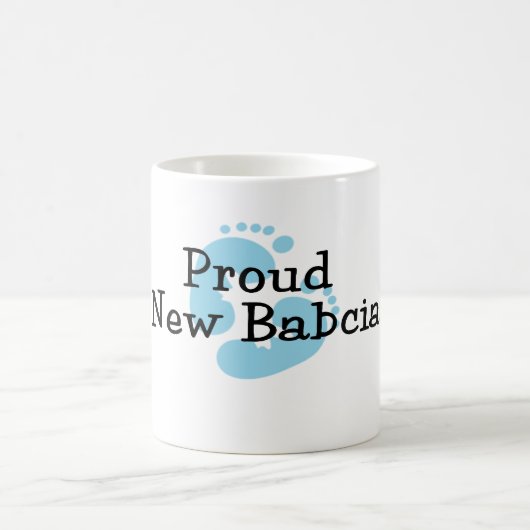 Mug Fière nouvelle empreinte de pied de bébé garçon Ba (Centre)