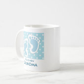 Mug Fière nouvelle grand-mère mignonne Bleu bébé pieds (Devant gauche)