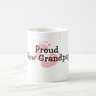 Mug Fière Nouvelle Grandpop Empreintes de Bébé Fille