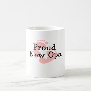 Mug Fière Nouvelle Opa Empreintes de Bébé Fille