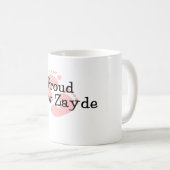 Mug Fière Nouvelle Zayde Empreintes de Bébé Fille (Devant droit)