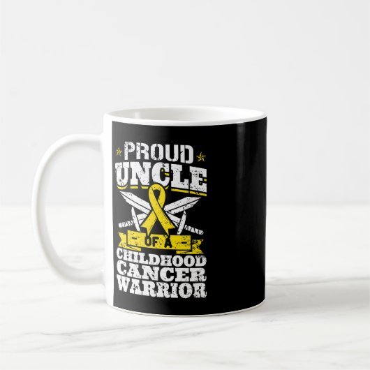 Mug Fière Oncle D'Un Guerrier Du Cancer De L'Enfance (Gauche)