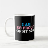 Mug Fière Parent de Mon Fils Transgenre Maman Papa (Gauche)