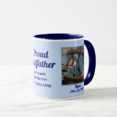 Mug Fière Parrain Nouveau Bleu bébé (Devant droit)