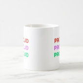 Mug Fière pile colorée LGBTQ Fierté Rétro (Centre)