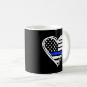Mug Fière Police D'Un Policier Policier Coeur Cop (Devant droit)