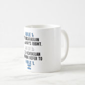 Mug Fière racines nicaraguayennes Nicaragua Drapeau ni (Devant droit)