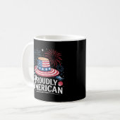 Mug Fièrement Américain - Patriotic Beach Sunhat (Devant gauche)