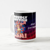 Mug Fièrement ÉCOSSAIS des États-Unis. (Devant gauche)