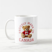 Mug Fièrement fait au Canada avec ours en peluche (Gauche)