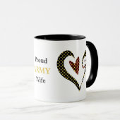 Mug Fiers Étoiles de coeur des épouses de l'armée (Devant droit)