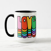 Mug Fierté - aimez la couleur arc-en-ciel. l'amour est (Gauche)