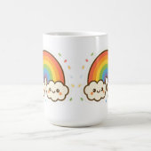 Mug Fierté arc-en-ciel colorée Kawaii (Centre)
