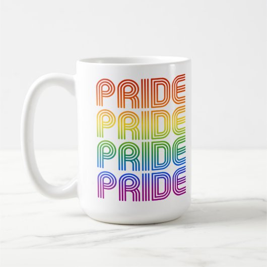 Mug Fierté Arc-en-ciel Rétro (Gauche)