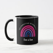 Mug Fierté Bisexuelle Célébrer la diversité L'amour es (Gauche)