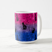 Mug Fierté bisexuelle Chat Noir - Sorcière Mystique (Devant droit)