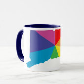 Mug fierté connecticut. angelée. (Devant gauche)