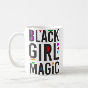 Mug Fierté de fille noire Art de mots magiques