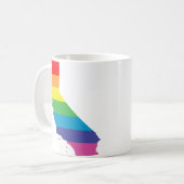Mug fierté de la Californie. rayé (Devant gauche)
