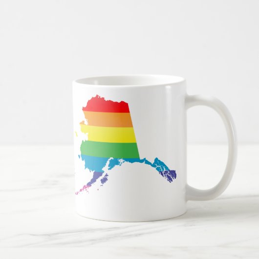 Mug fierté de l'alaska. rayé. (Droite)