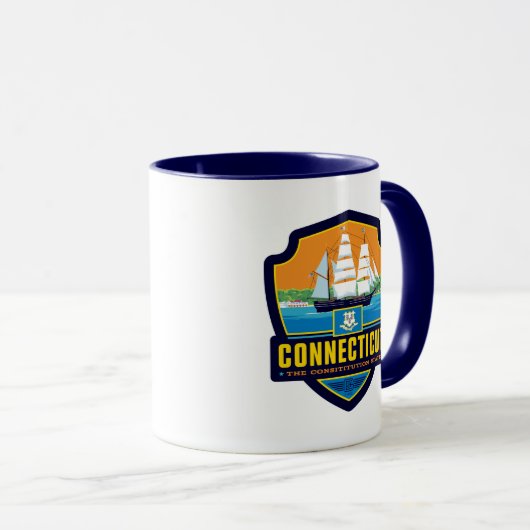 Mug Fierté de l'État | Connecticut (Devant droit)