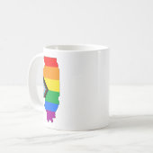 Mug Fierté de l'État de l'Illinois LGBTQ Progress Prid (Devant gauche)
