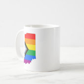 Mug Fierté de l'État de l'Indiana LGBTQ Progress Pride (Devant gauche)