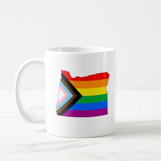 Mug Fierté de l'État de l'Oregon LGBTQ Progress Pride (Gauche)