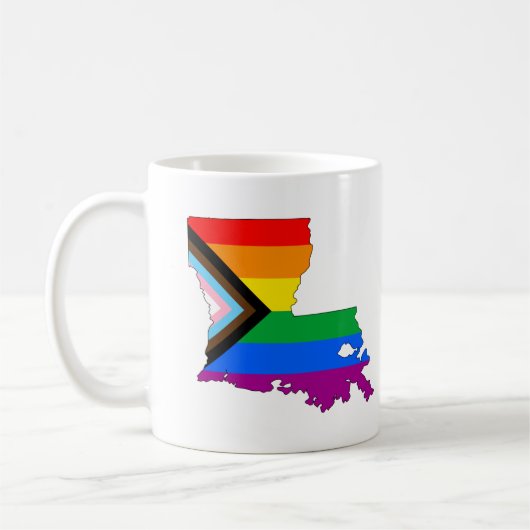 Mug Fierté de l'État de Louisiane LGBTQ Progress Pride (Gauche)
