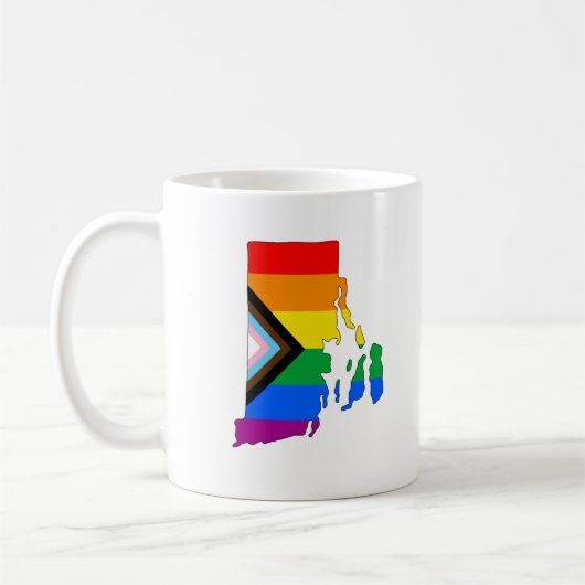 Mug Fierté de l'État de Rhode Island LGBTQ Progress Pr (Gauche)