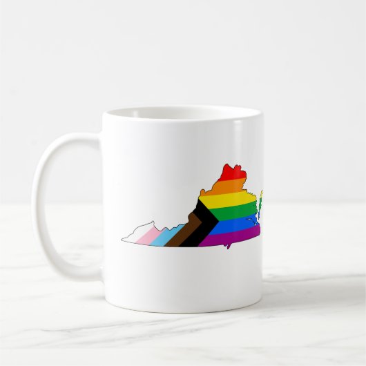 Mug Fierté de l'État de Virginie LGBTQ Progress Pride (Gauche)