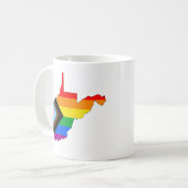 Mug Fierté de l'État de Virginie-Occidentale LGBTQ Pro (Devant gauche)