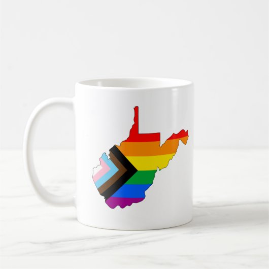 Mug Fierté de l'État de Virginie-Occidentale LGBTQ Pro (Gauche)