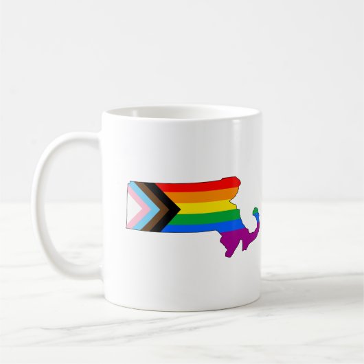Mug Fierté de l'État du Massachusetts LGBTQ Progress P (Gauche)