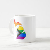 Mug Fierté de l'État du Michigan LGBTQ Progress Pride (Devant gauche)