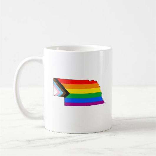 Mug Fierté de l'État du Nebraska LGBTQ Progress Pride (Gauche)