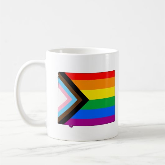Mug Fierté de l'État du Wyoming Progress Pride LGBTQ (Gauche)