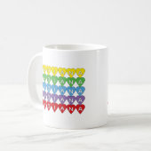 Mug Fierté de l'État Indiana Rainbow Hearts (Devant gauche)