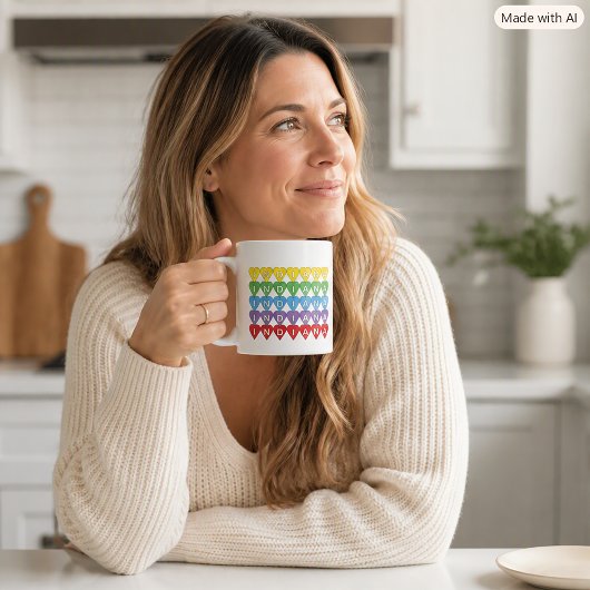 Mug Fierté de l'État Indiana Rainbow Hearts