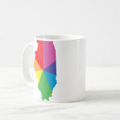 Mug fierté de l'illinois. angoissé. (Devant gauche)