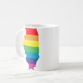 Mug fierté de l'illinois. rayé. (Devant gauche)