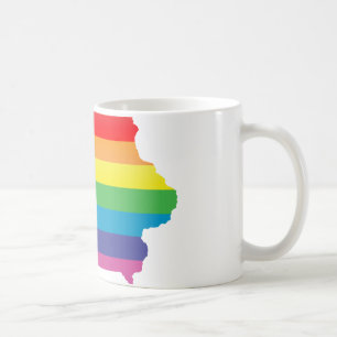 Mug fierté de l'iowa. rayé.