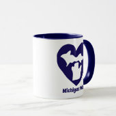 Mug Fierté du Michigan cœur (Devant droit)