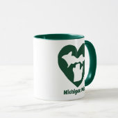 Mug Fierté du Michigan cœur (Devant droit)