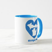 Mug Fierté du Michigan cœur (Devant droit)